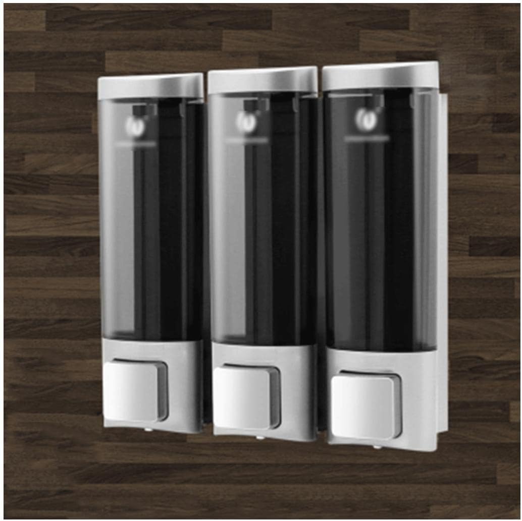 Dispensador de jabón manual montado en la pared, bomba de ducha de plástico para baño, cocina, práctico soporte de jabón líquido, fácil de usar, diseño que ahorra espacio