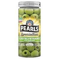 Vista 12 de Pearls Specialties, Aceitunas Queen rellenas de queso azul, paquete de 6, frascos de 6.7 onzas