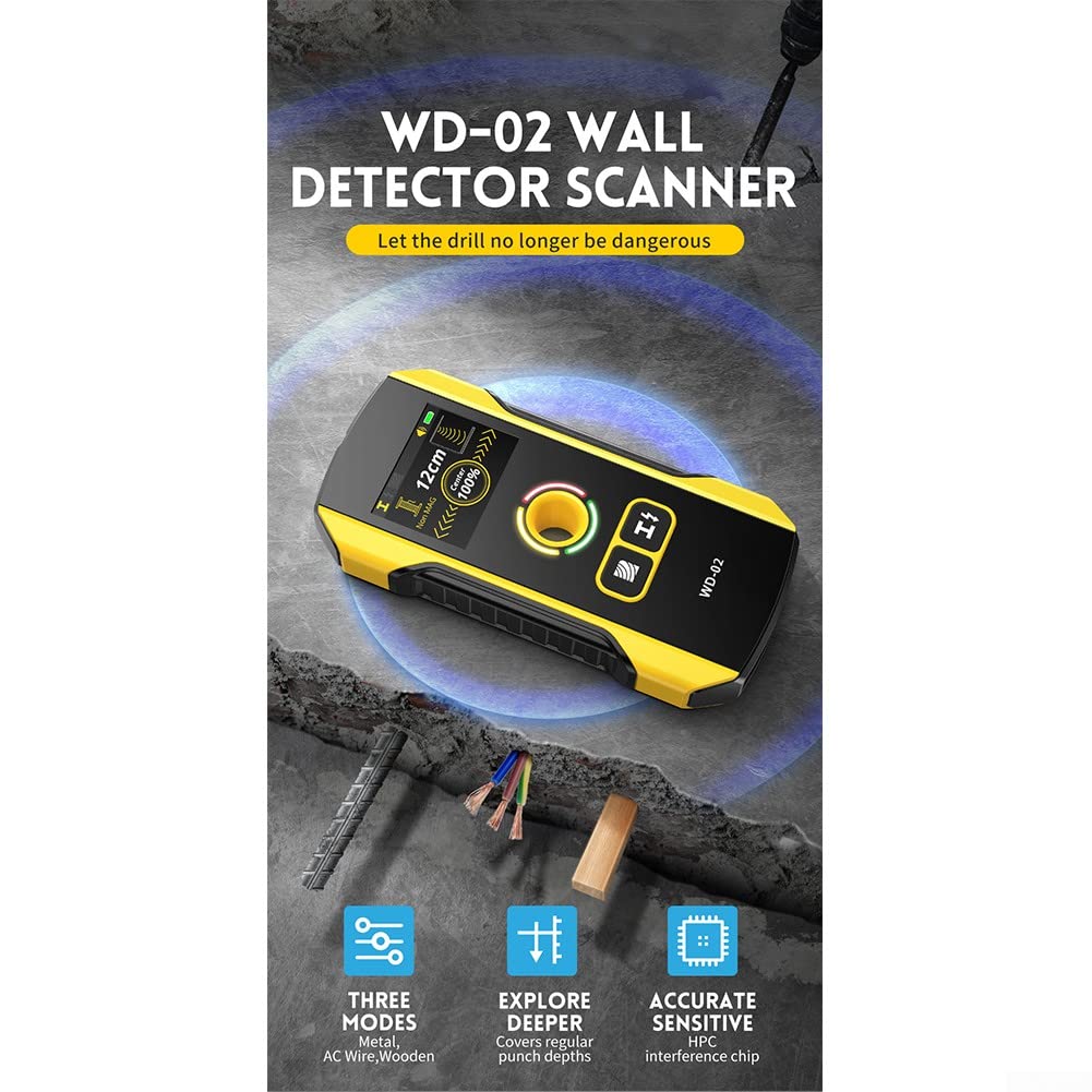 WD-02 Scanner a parete per metal detector per cavi AC alimentati e chiodi in legno