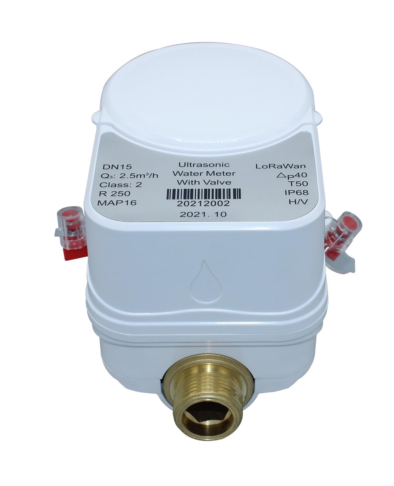 Caudalímetro Electromagnético Medidor de flujo agua ultrasónico inteligente con control por aplicación Tuya Zigbee(Class B DN25)