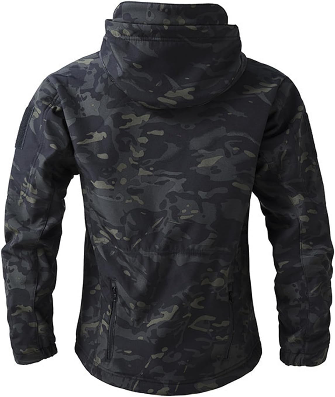 Men's Army Special Ops Military Tactical Jacket Softshell Fleece Hooded Outdoor Coat