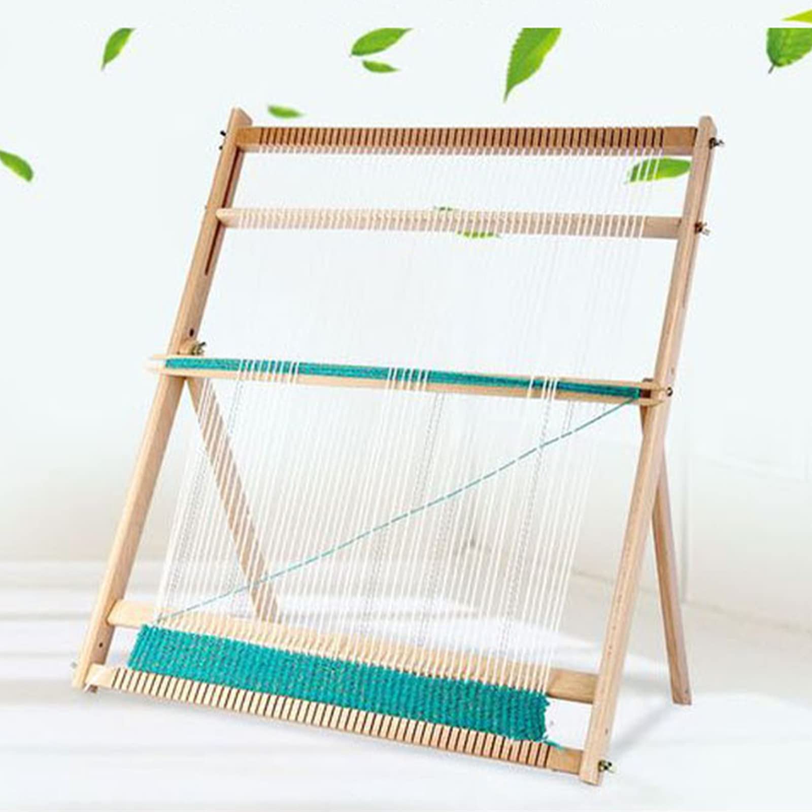 CANIANWeaving Loom with Stand, Hand-Knitted Weaving Machine, Tapestry Looms, Multi-Craft Wooden Lap Weaving Loom DIY Extra-Large Frame for Beginners Adults and Children