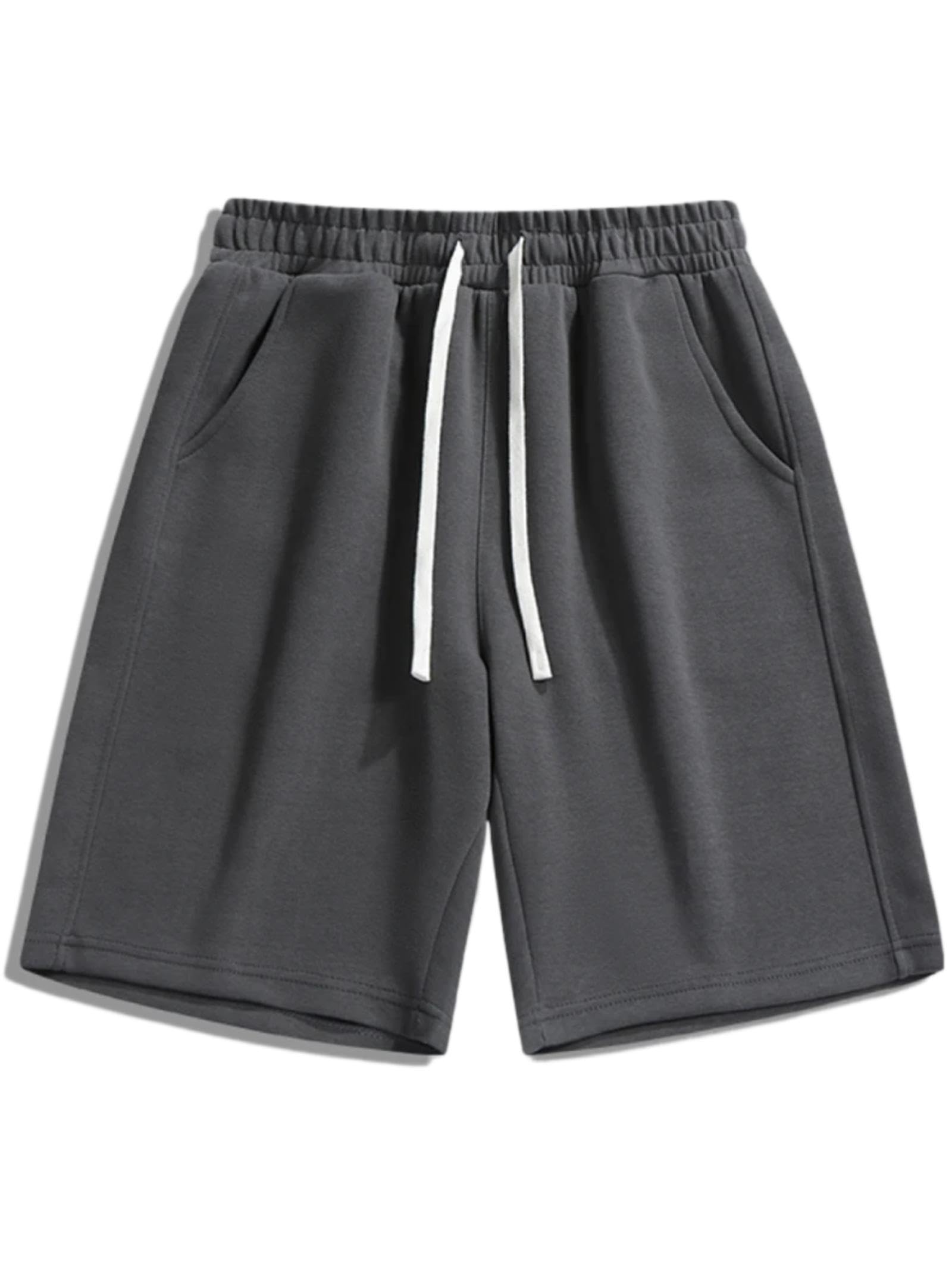 Pantaloncini Uomo Shorts Sportivi Tasche Pantaloncini da Uomo S(30) Grigio Scuro