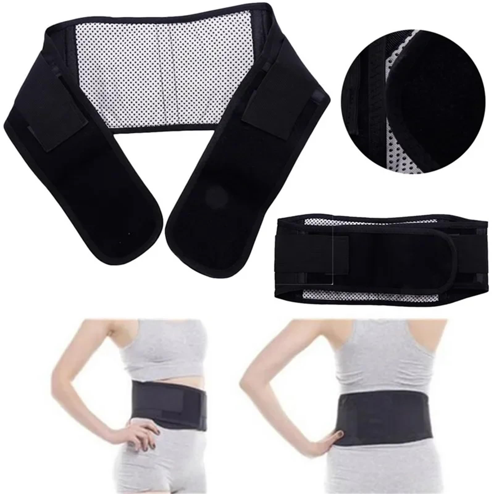 Fascia Lombare Supporto Cintura lombare con supporto for la schiena, doppia fascia(M 105cm)