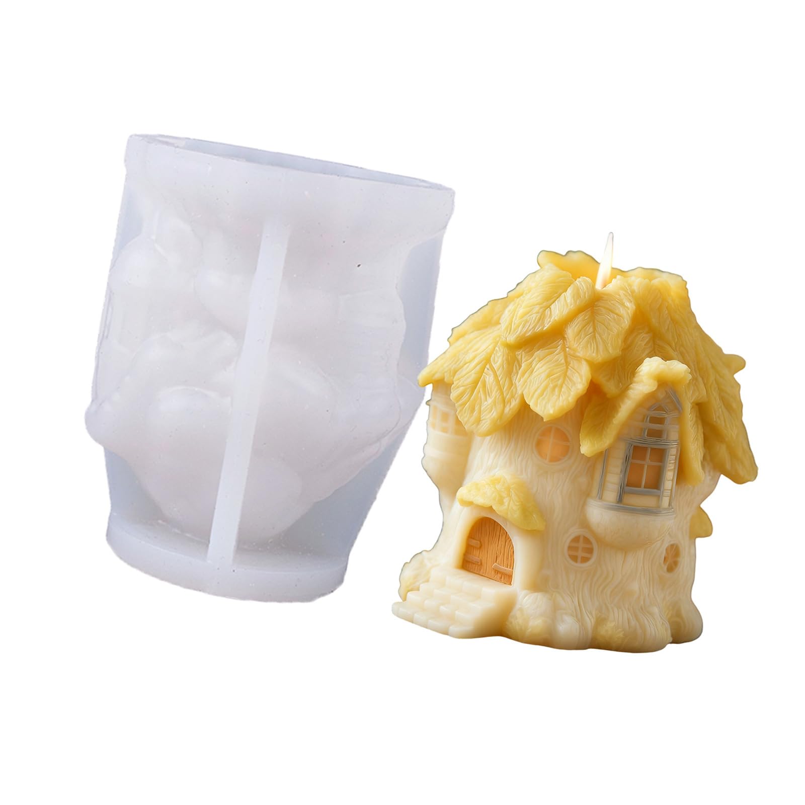 OSNIYAW Treehouse Silicone Molds Easy Demolding Multipurpose Silicone for Making Soap Platform Elastomer Cast