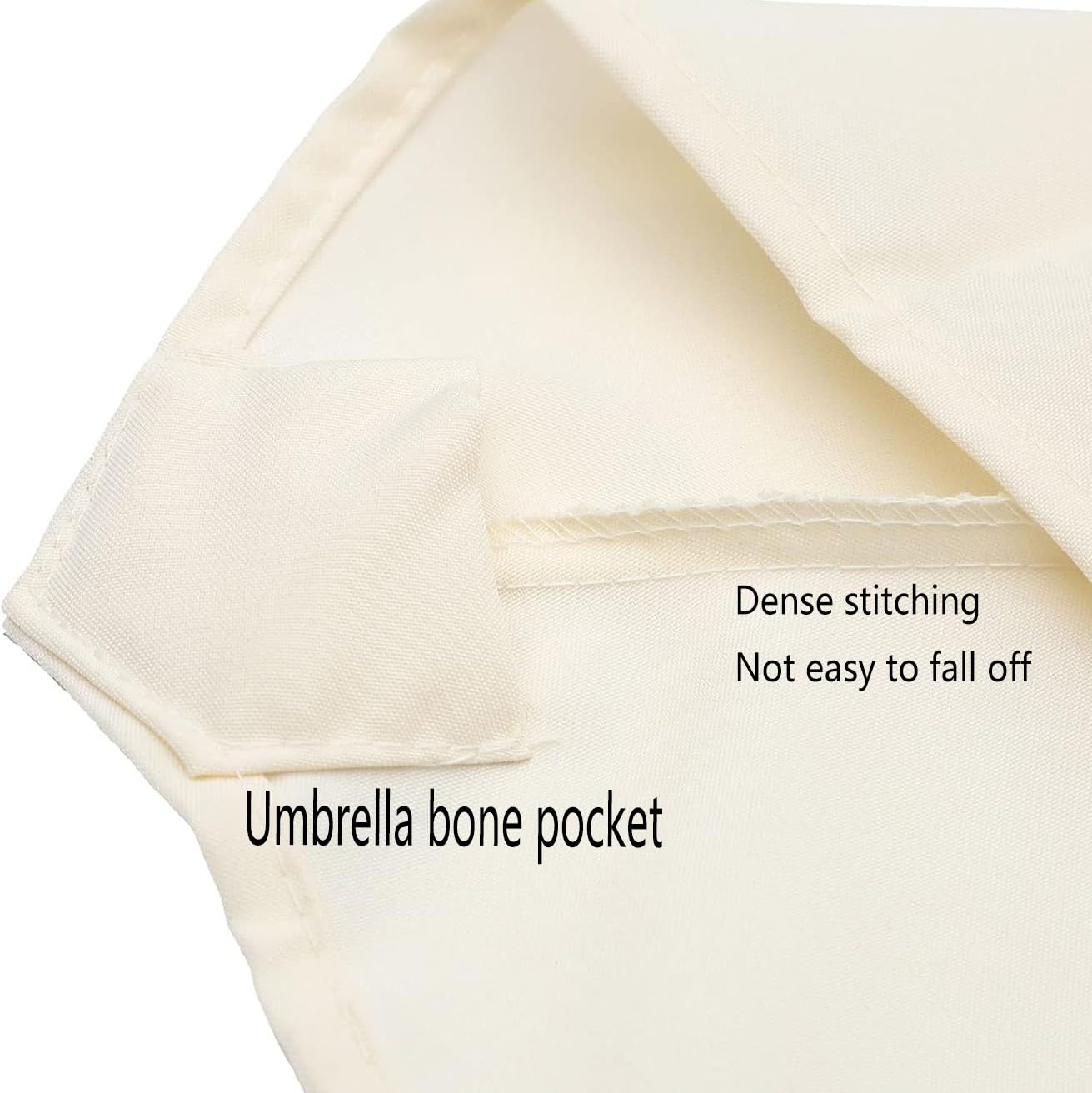 Telo di ricambio per ombrellone da giardino da 6,5 piedi, telo di ricambio per ombrellone a 6 stecche e 8 stecche, telo di ricambio per ombrelloni resistente all'acqua (beige, 300 cm/3 m, 8 stecche)