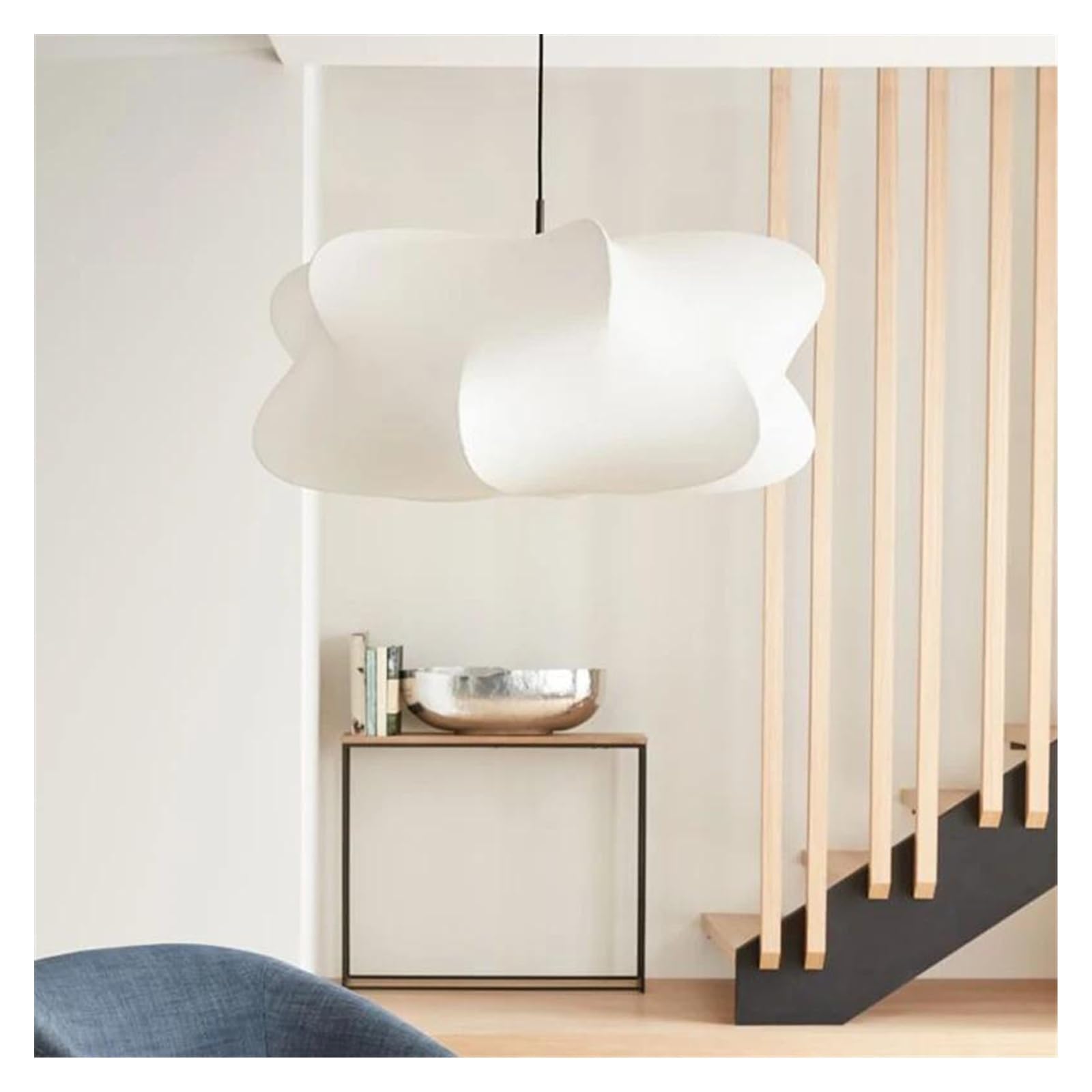 HYJAUSXB Nordic Minimalist Silk Lamp Restaurant Pendant Lights Luxury Home Decor Chandeliers for Dining Room Bedroom Suspension Luminaire(D50cm)