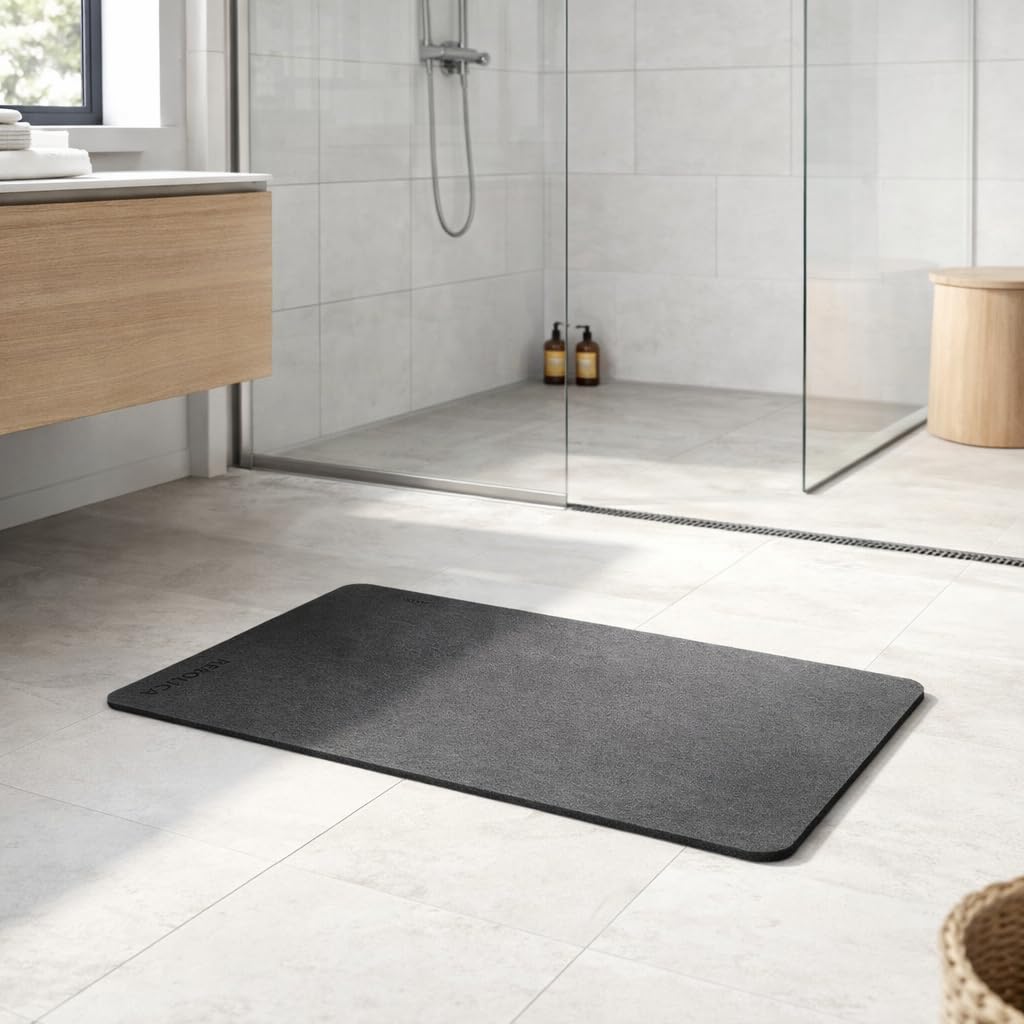 Tapis diatomite de salle de bain (gris anthracite)