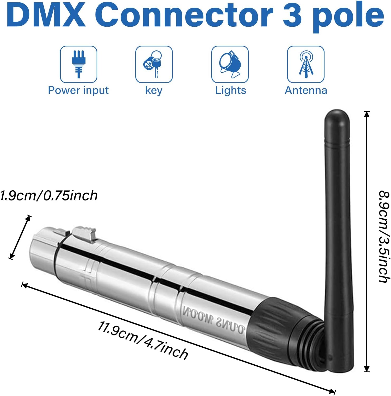 Kit Contrôleur DMX Sans Fil Vangoa – 1 Émetteur + 7 Récepteurs 2.4G Pour Éclairage DJ