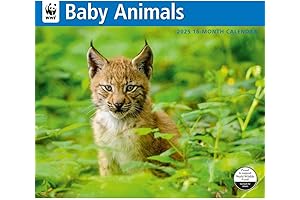 Calendar Ink Baby Animals WWF 2025 Wall Calendar
