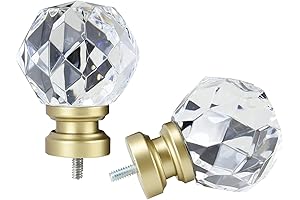 Exquisite Crystal-Clear Faceted Finials