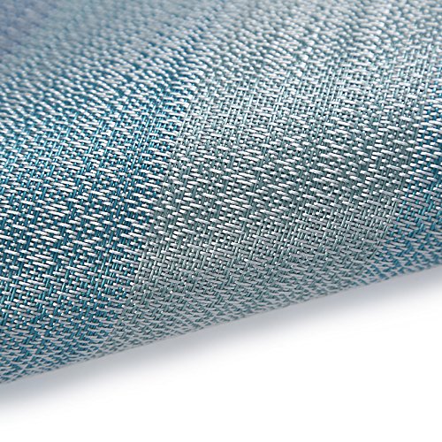 Candumy Blue Placemats Vinyl Table Mats Set Of 4,Pvc Heat Resistant Anti-Skid Washable Non-Slip Insulation,Crossweave Woven Placemats For Kitchen Dining Table #TOP6