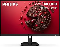 Monitor PHILIPS 27E1N1800A 68.6 cm IPS 4K UHD (3840 x 2160), alto-falantes embutidos, HDR 10, modo LowBlue, sem cintilação, VESA, garantia de substituição antecipada de 4 anos