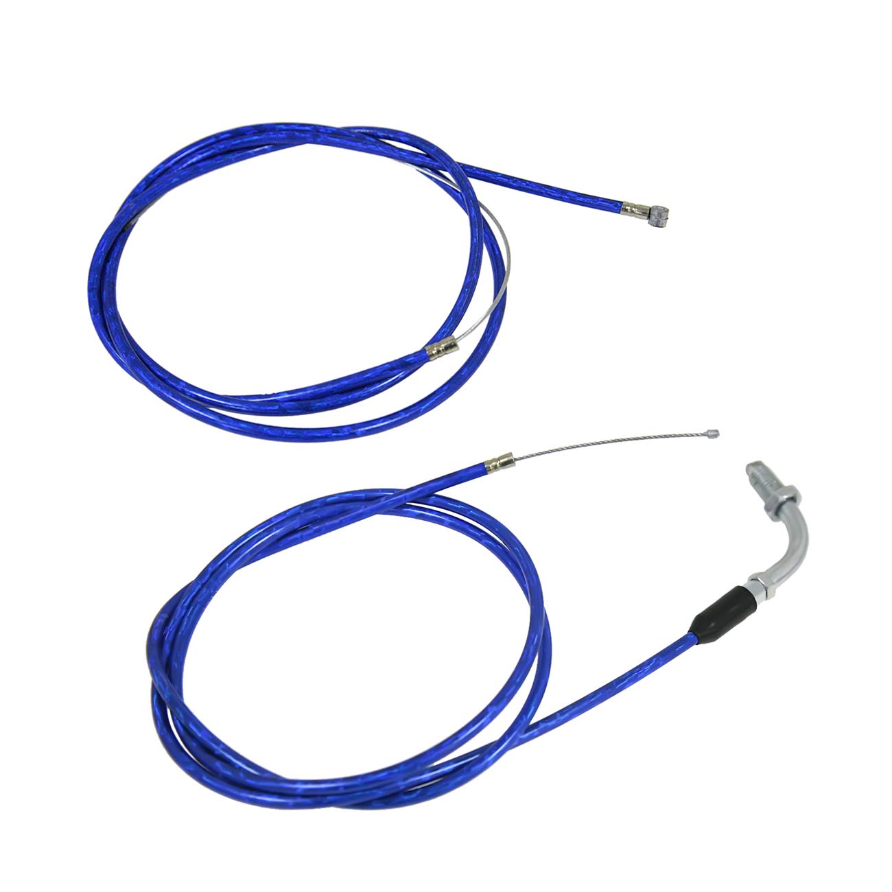 LIANGXUEKEER Blue Clutch Line & Throttle Cable Kit For 49cc 60cc 66cc 80cc 2-Stroke Engine Motorized Bicycle Bike