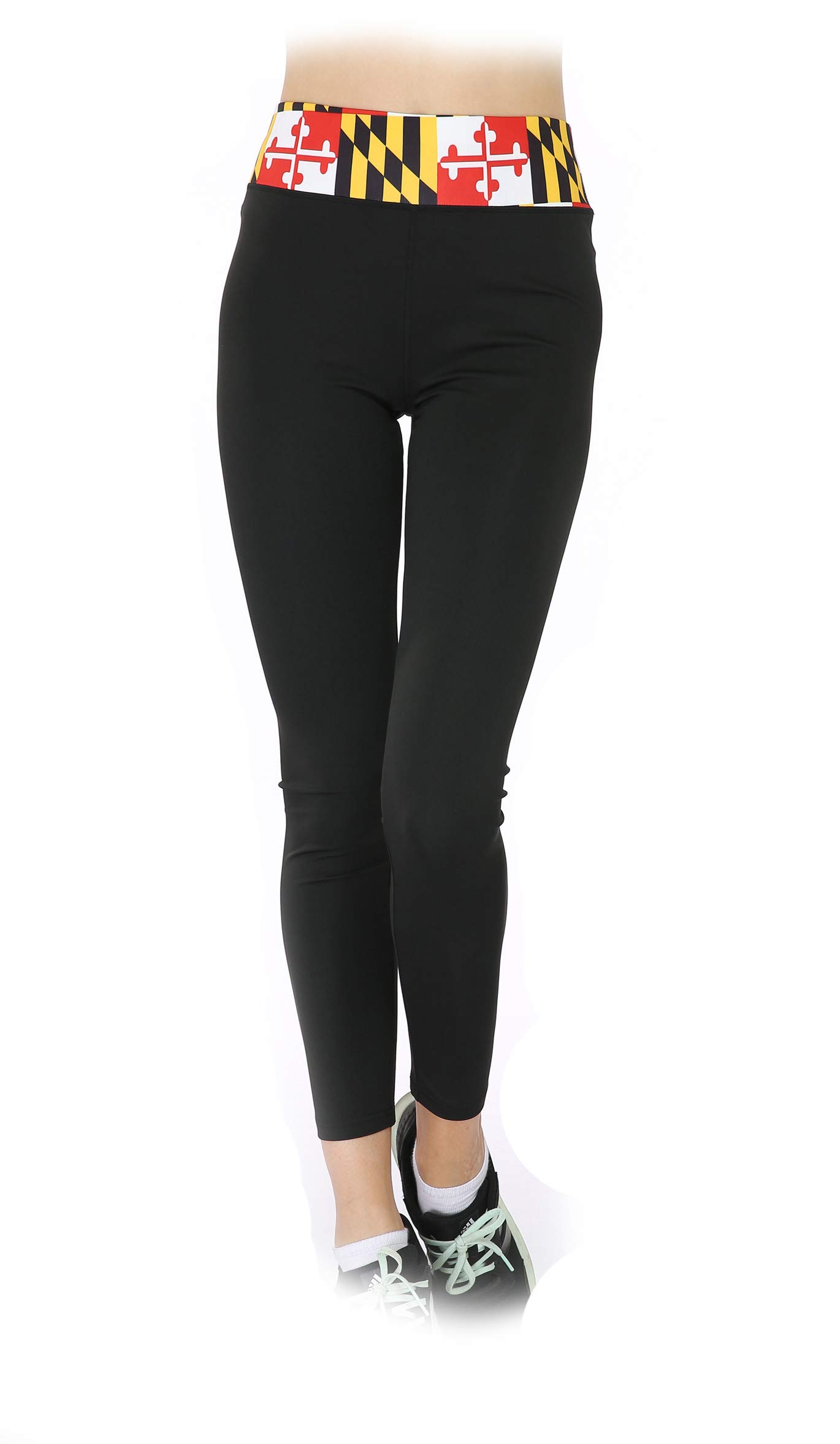 CTX Hats Yoga Pants - Maryland Flag,Yellow,X-Large