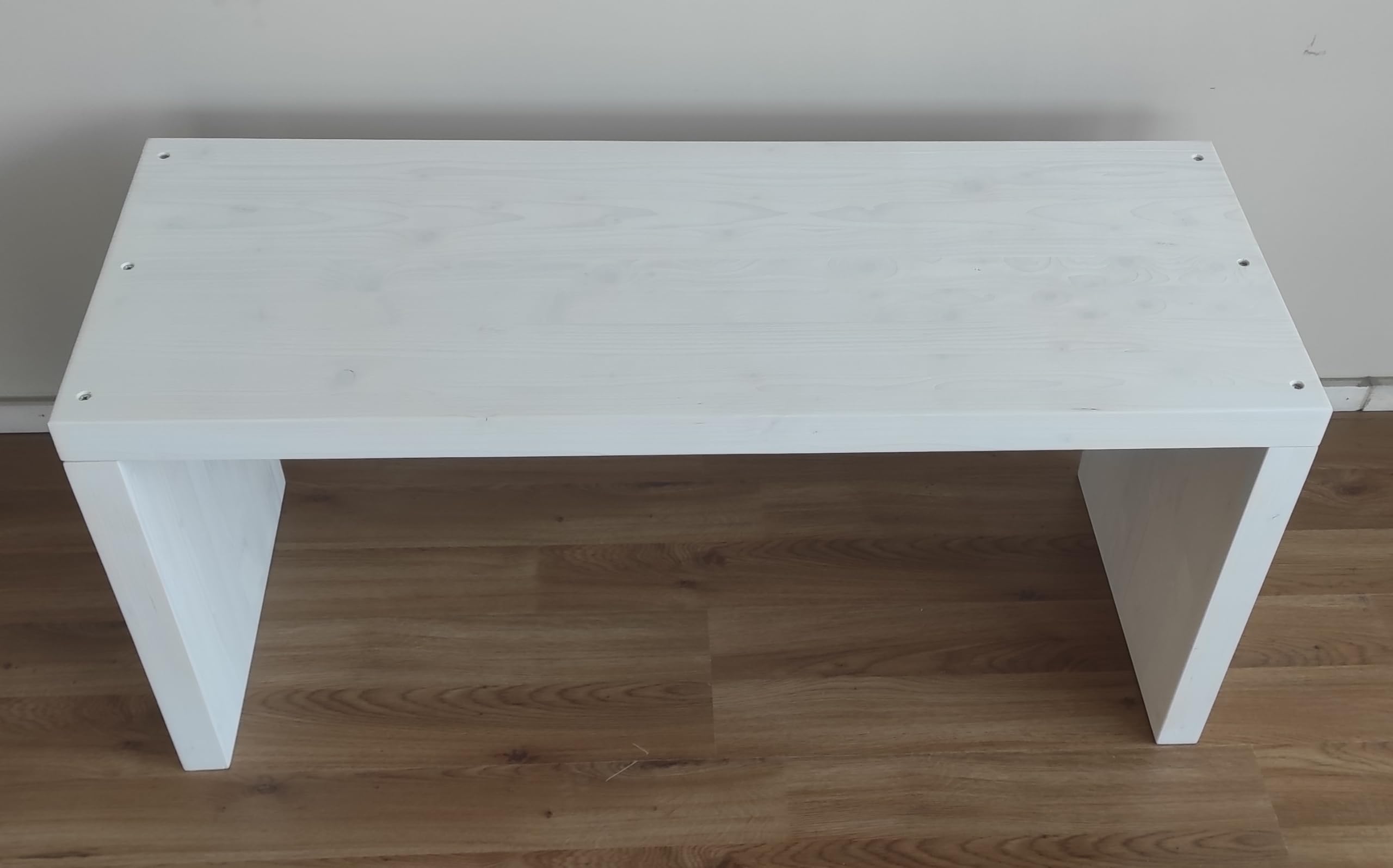 TOTAL WOOD 2012 Panca Panchina in Legno Abete Interno Esterno 150x38.5x45 cm impregnata Bianco decapato Anche su Misura
