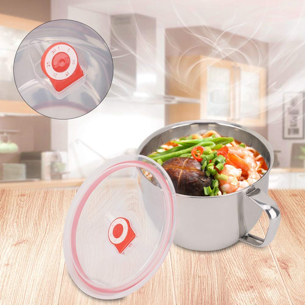 Stainless Steel Instant Noodle Bowl W Draining Hole Sealing Lid 4 thumbnail image