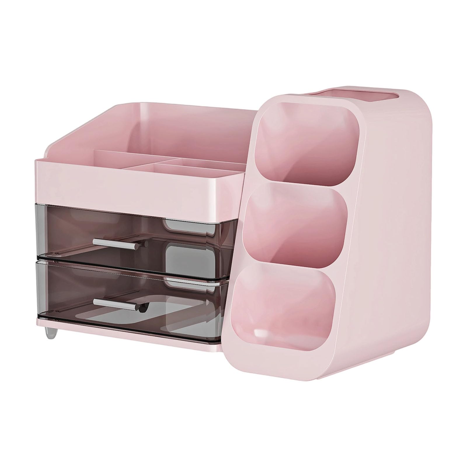 Scatola portaoggetti multiuso da scrivania, organizer per cassetti, per accessori cosmetici e cura della pelle, trasparente