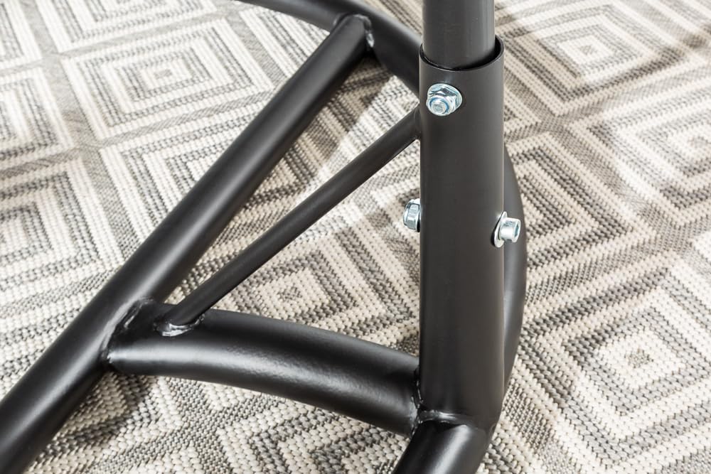 Outdoor Hängesessel LOFT Wide grau schwarz Hängestuhl inkl. Kissen wetterfest Gestell mit Sitzkorb Sessel Gartensessel