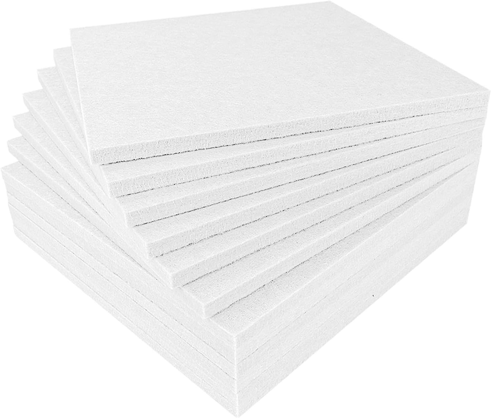 BXI Thickened Sound Absorbing Panels - 12 Pack 300 X 300 X 12 mm Dense Acoustic Panels, Echo Noise Reducing Sound Panels, Tackable Studio Panels for Wall and Ceiling Acoustic Treatment, White