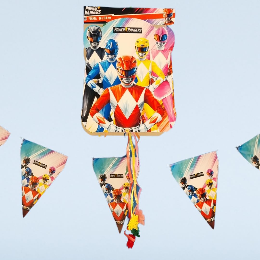BeenSmile Power Rangers Piñata, Multicolour Cardboard Party Decoration, Birthday Occasion - Image 3
