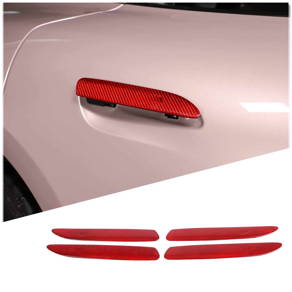 Housse poignée carbone Porsche Taycan style sport sur route au quotidien