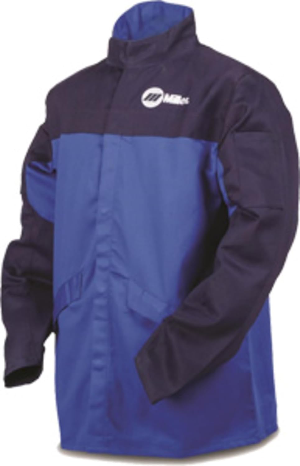 Miller Electric Welding Jacket,Royal/NVY,Ctn INDURA,L,Blue