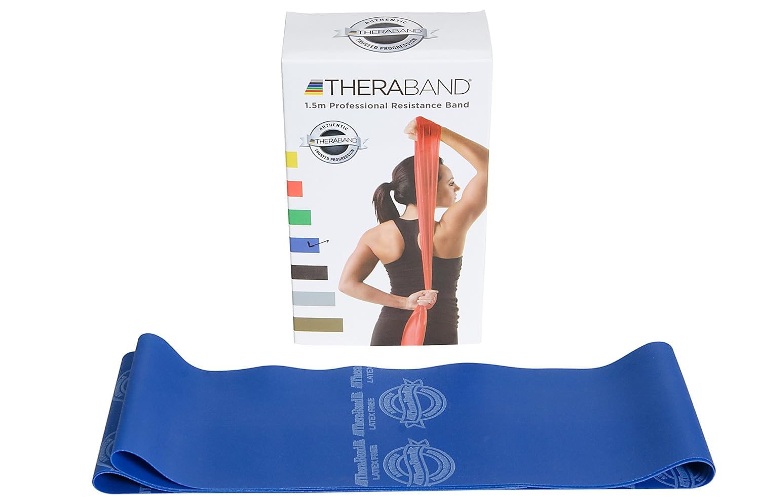 TheraBand Resistance Exercise Band for Heavy Workout/Gym/Yoga and Physical Therapy - for Beginners and Intermediates (Blue, 6Ft.) (B07PLLNCMT) Amazon Price History, Amazon Price Tracker