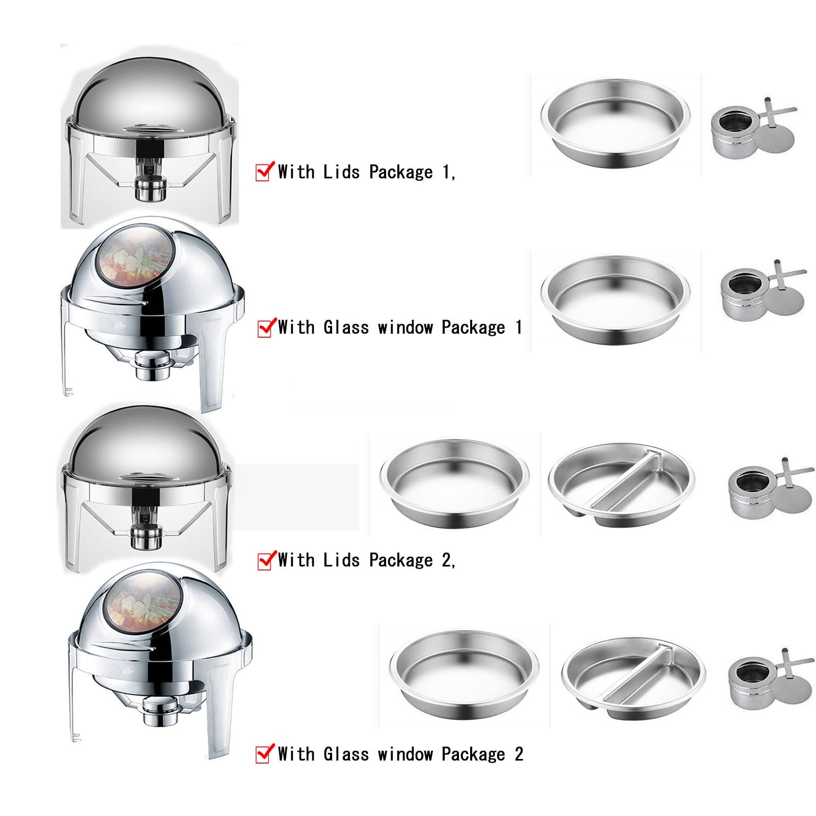 Olla de Calentamiento de Aislamiento Calentador de Alimentos Calientaplatos de buffet de Acero Inoxidable Chafing Dish Servidor Termostato de temperatura,Bandeja Calientes Función Mantenimiento Calor