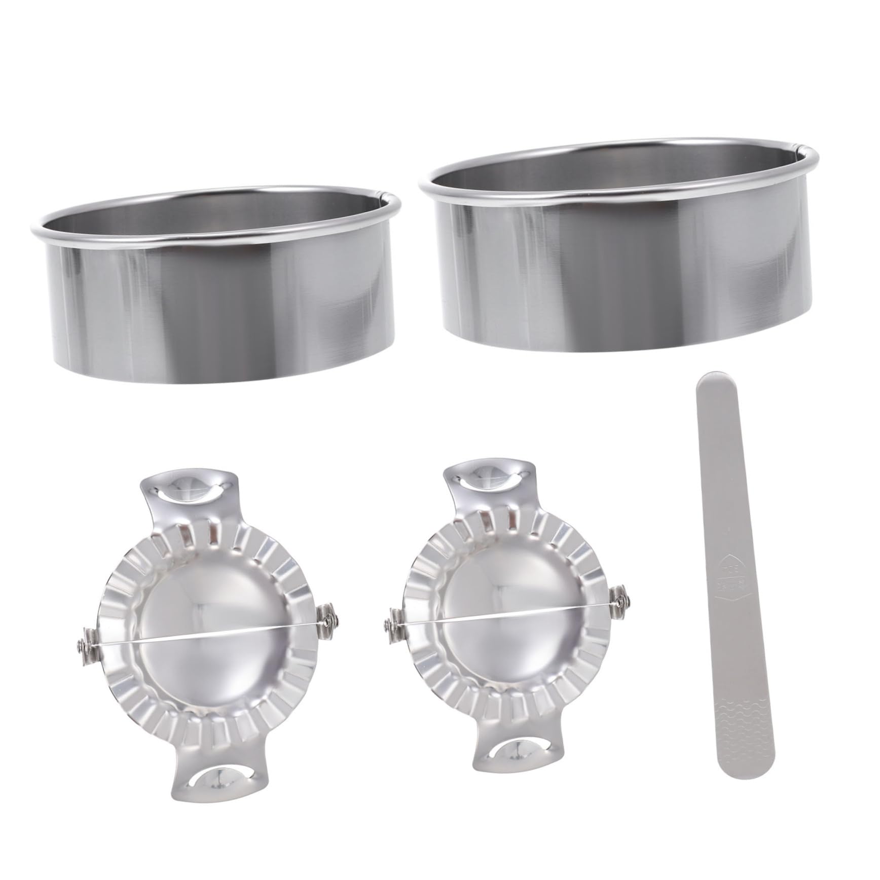 Cabilock Dumpling Molding Molds Stainless Steel Dumpling Tools 5-piece Set Compact for Easy Storage
