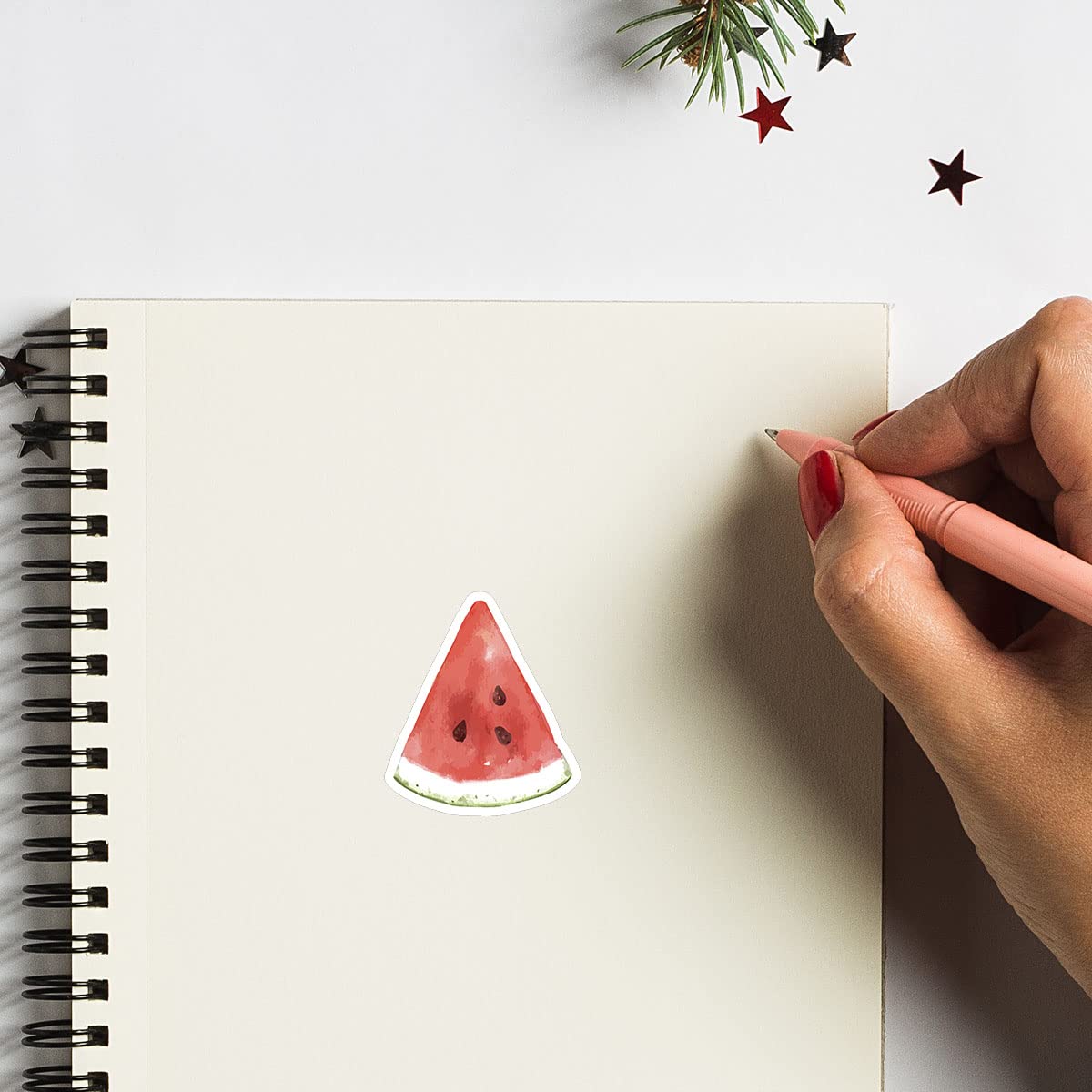 Watermelon Stickers 1in for Scrapbooking, Arts, Craft, Kids DIY, Calendars Fruit 80-Pack - Image 3