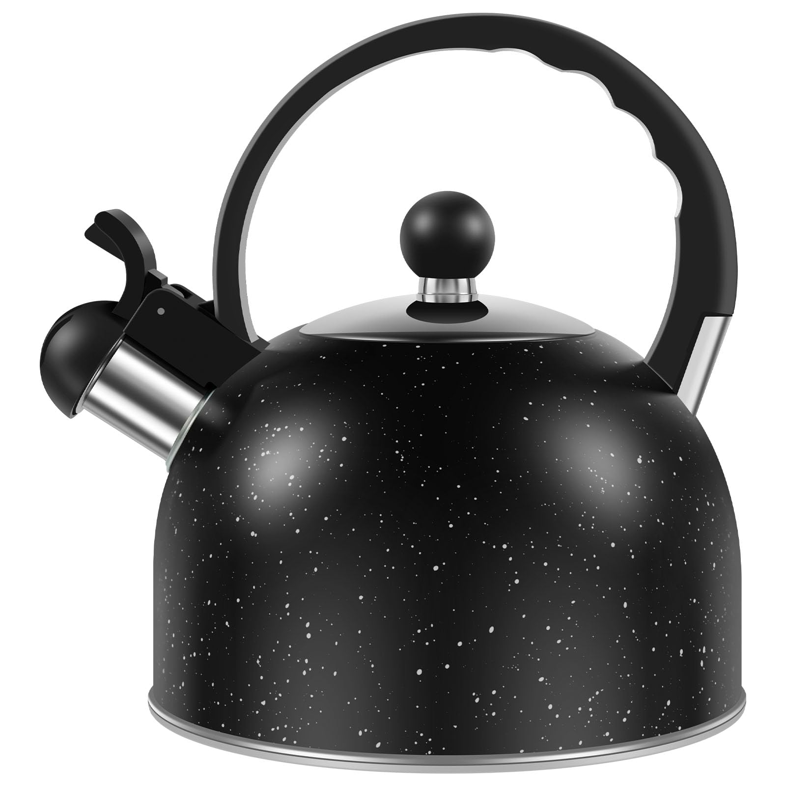 Whistling Kettle 2 L Stainless Steel Stove Top Tea Kettle with Ergonomic Handle Rapid Boiling Gas Hob Tea Pots Kettle Whistling Teapots Coffee Kettle for Gas Stove, Induction Cooker