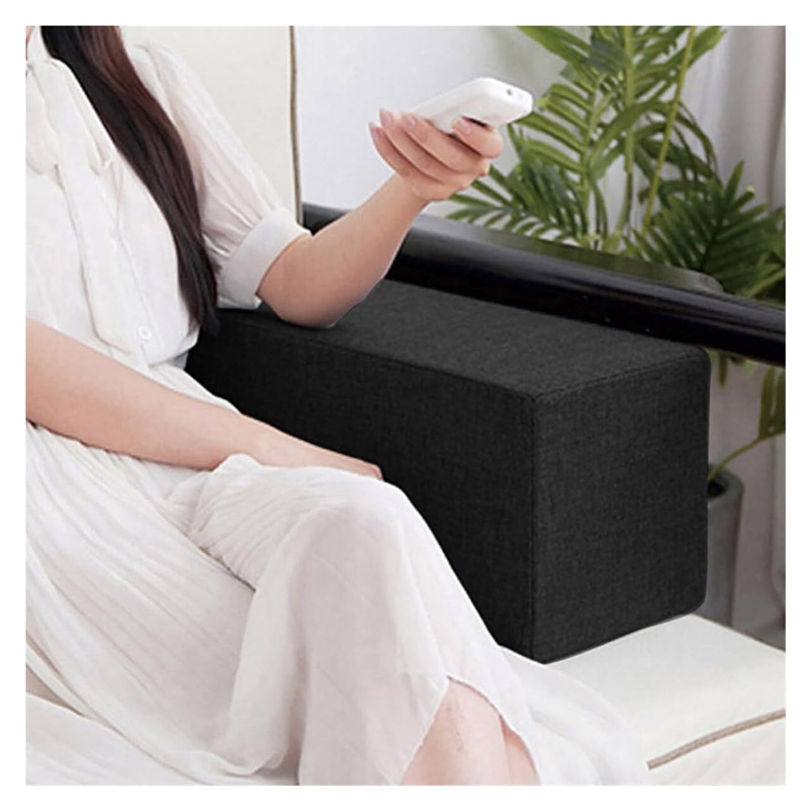 Sofa Bed Armrest Cushion for Head/lumbar Spine Linen Fabric Cover Square Headrest Cushion, Armrest Cushion, Support Cushion for Arm/head/lumbar Spine