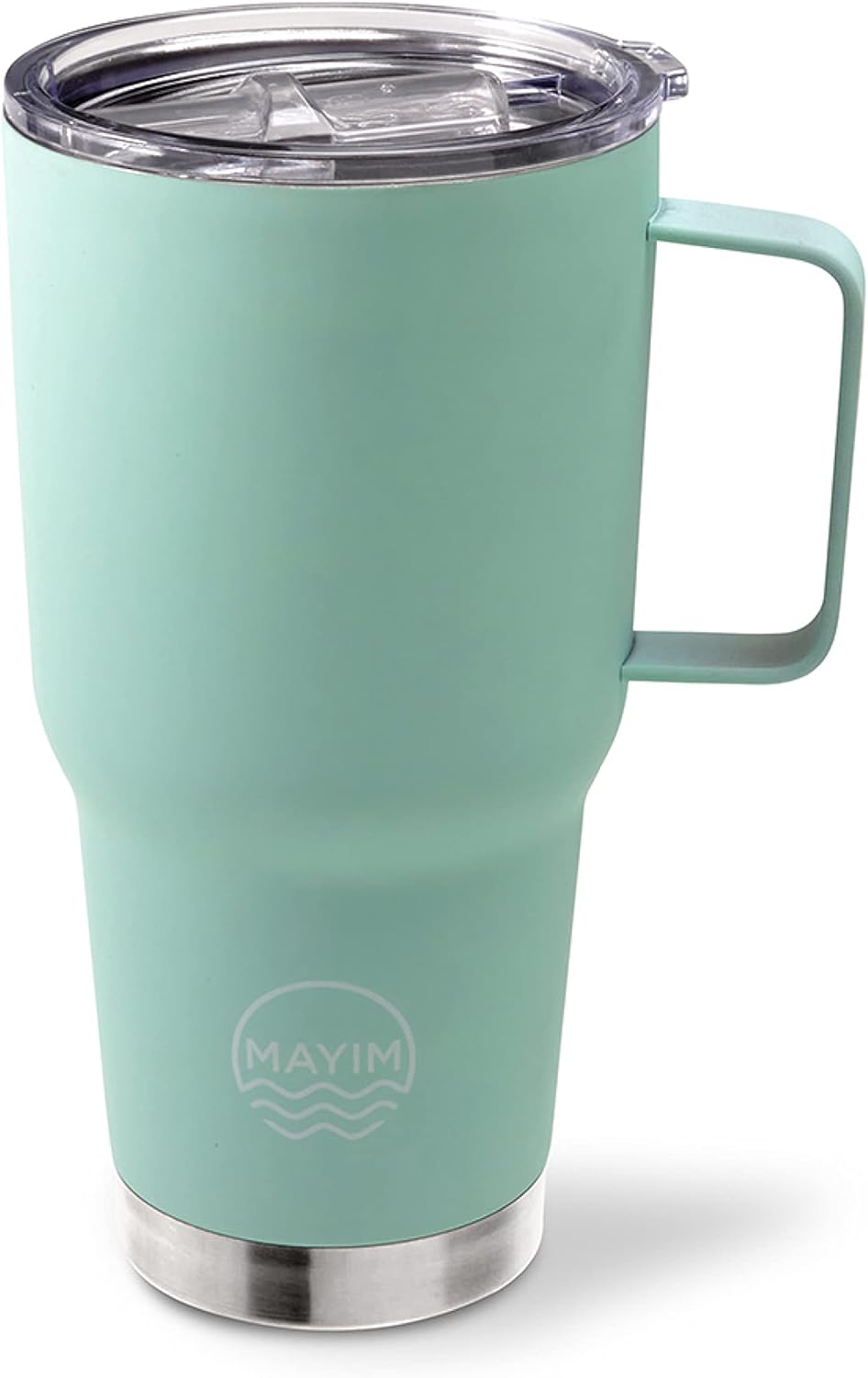 Mayim Large Travel Coffee Mug Tumbler with Clear Slide Lid