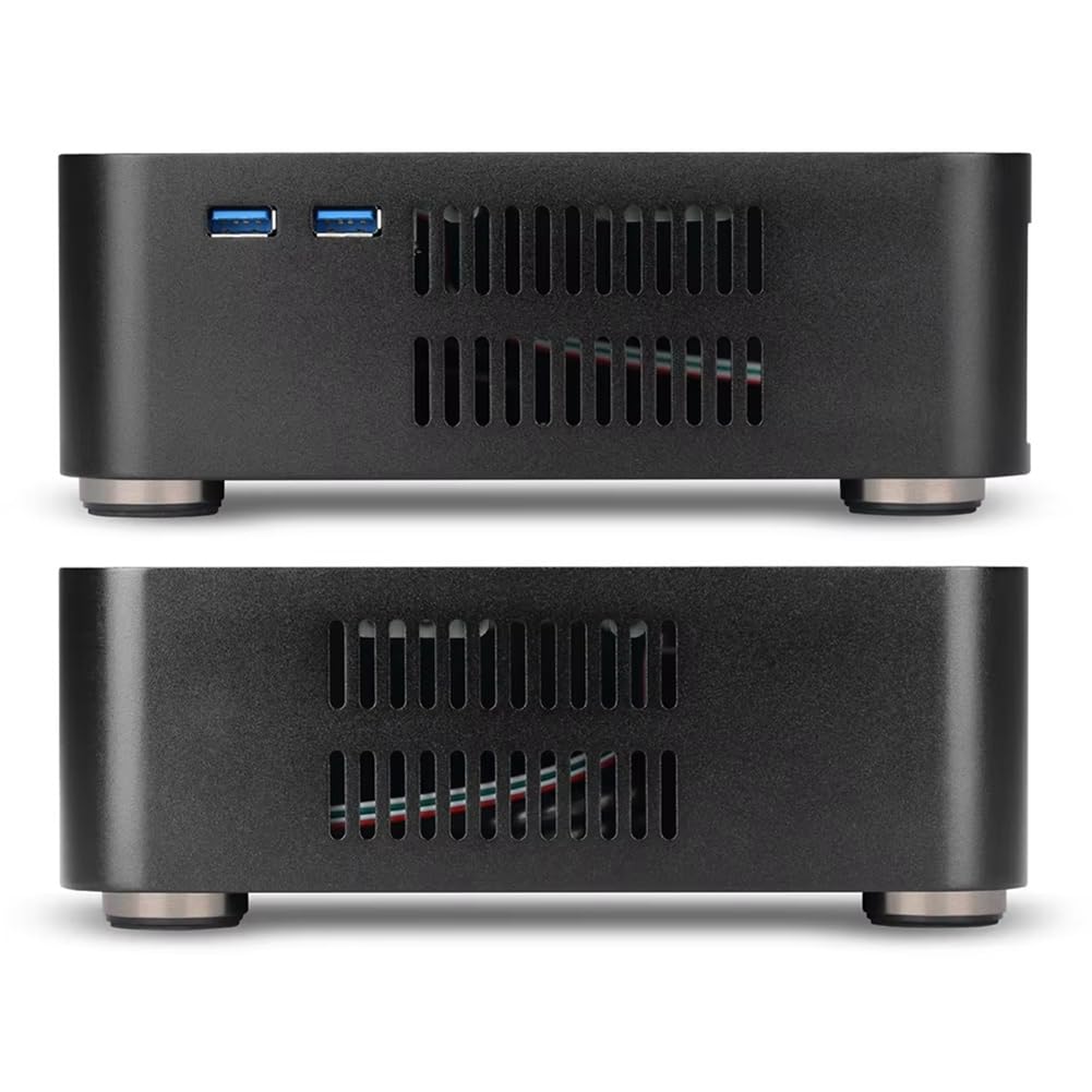 Computer Gaming PC Desktop etui wszystkie aluminiowe -obudowa mini HTPC -etui Mini -ITX -etui z zasilaczem sieciowym 8 pinów PSU czarne