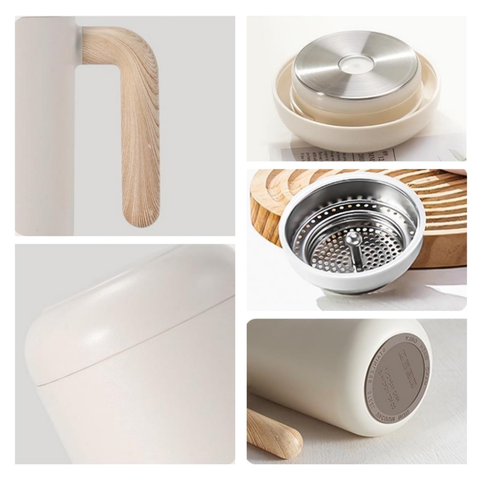 Ceramiczny kubek do kawy z pokrywką, kubek do herbaty, butelka na wodę, kubki izolowane z wkładką ceramiczną/wkładką ze stali nierdzewnej, kubki do kawy, kubki na prezenty. /659(Ceramic liner white)