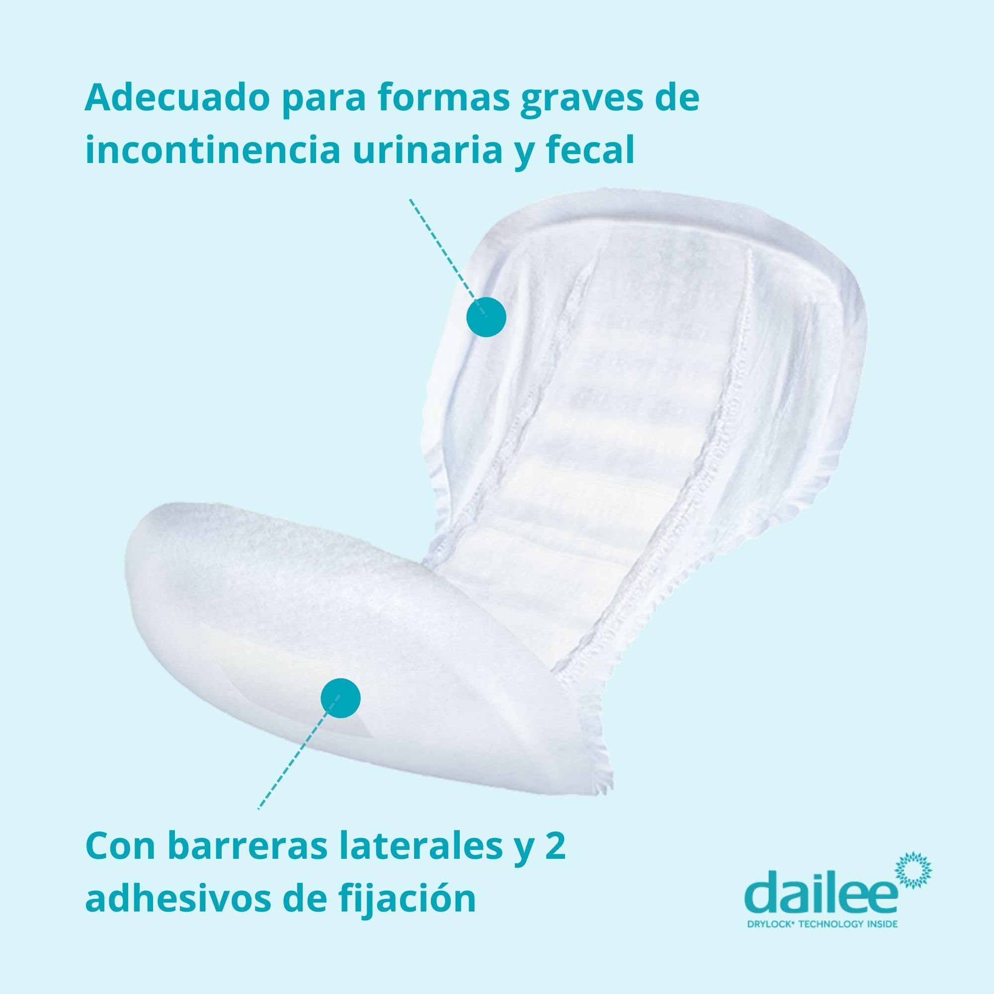 Dailee Comfort Maxi - 112 Pañales Adultos Protector Incontinencia - Compresas absorbentes para Ancianos, Hombre y Mujer 8,5 gotas - Comodos, Protectivos y Delicados