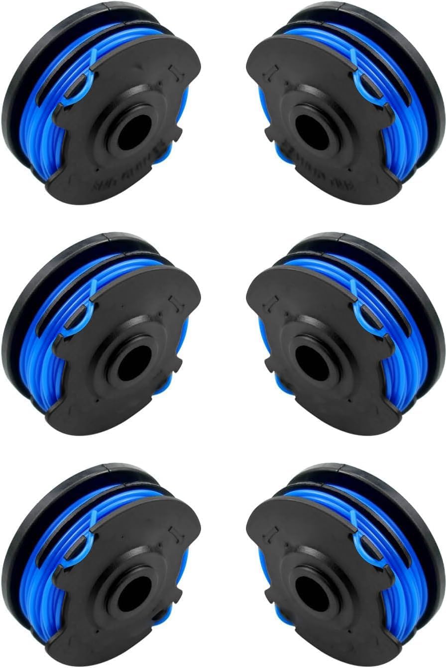 AC41RL3 Autofeed Dual Replacement Line and Spool Fit for Homelite UT41112 UT41121 UT41120 UT41113 UT41122 UT41112B 0.065 Inch 27FT Electric String Trimmers, 6 Pack