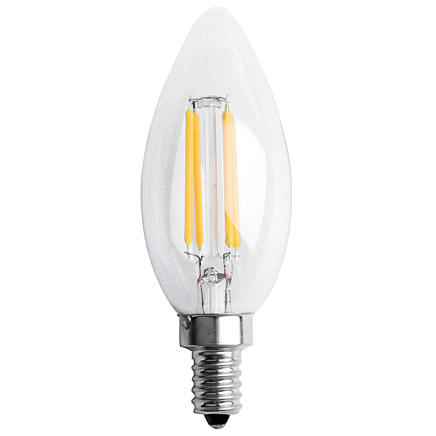 CTRLZS Dimmable E12 4W COB Candle Flame Filament LED Light Bulb Lamp 10 * 3.5cm