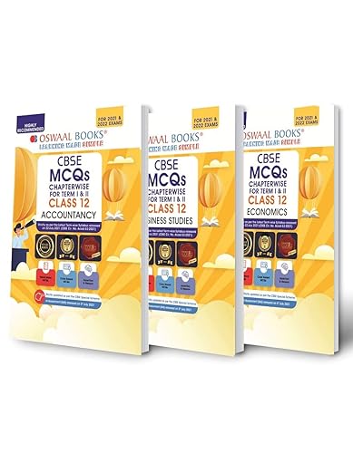 Oswaal CBSE MCQs Chapterwise Question Bank For Term I &amp; II, Class 12 (Set of 3 Books) Accountancy, Business Studies, Economics (With the largest MCQ Question Pool for 2021-22 Exam)