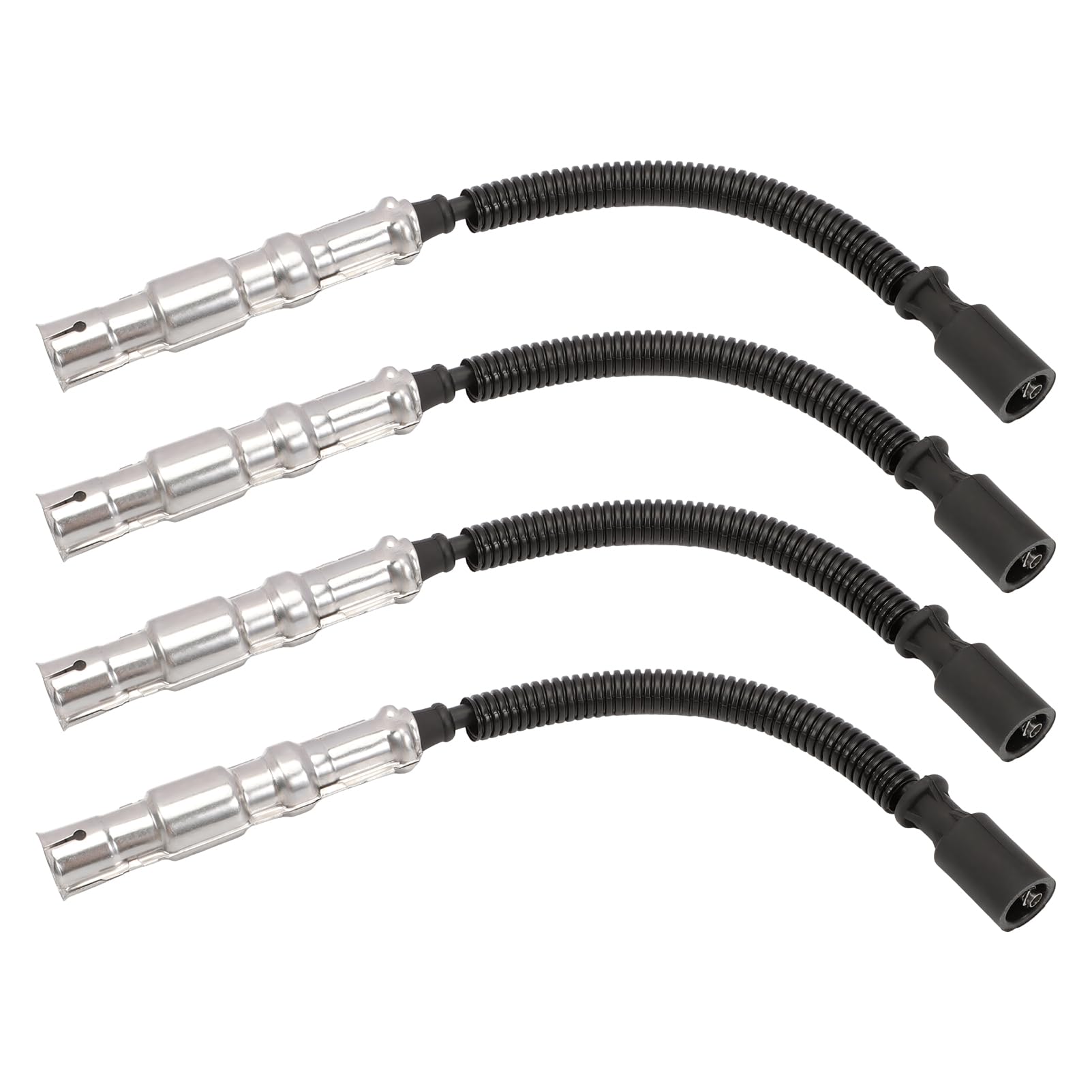 Lot de 4 câbles de bougie d'allumage compatibles avec classe A (W169) et Classe B (W245) Remplace les modèles OEM A2661500118, A2661500218, A2661500618, A2661500618, A2661500718