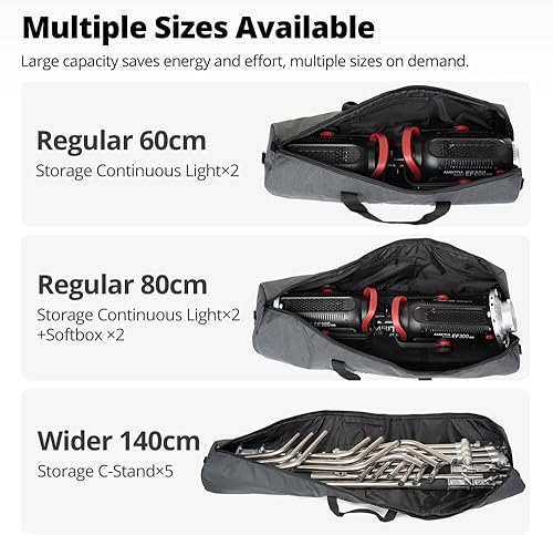 Miniatura 4 de AMBITFUL Bolsa de transporte para trípode de versión ampliada 2125313943475155para soportes de luz, soporte de pluma, paraguas y trípode, accesorios