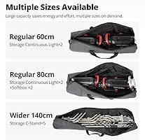AMBITFUL Tripod Draagtas 39 inch, 100 cm, schouderriem, gevoerde draagtas voor lichtstanden, boomstandaard, paraplu en statief fotografie-accessoires (39 inch/100 cm), Ambitful Draagtas van 100 cm