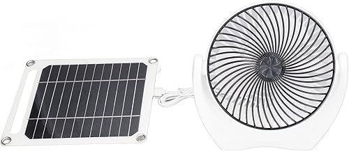 Miniatura 8 de Ventilador de escritorio alimentado por panel solar, 4.5W 5V panel solar alimentado ventilador estable conveniente eficiencia de salida peso ligero