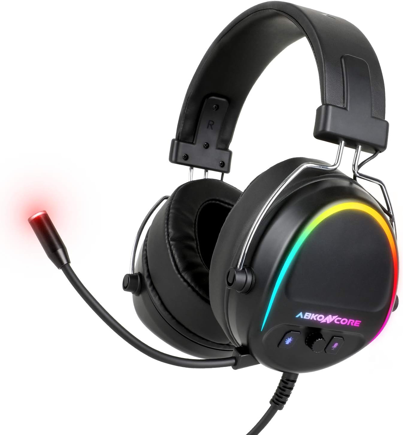 B700M Virtual 7.1 Surround Sound Card & 3.5mm RGB Gaming Headset with Adjustable Noise Cancelling Mic & Multi Compatibility PS4, PC, Xbox one, Nintendo Switch, Tablet, Mobile