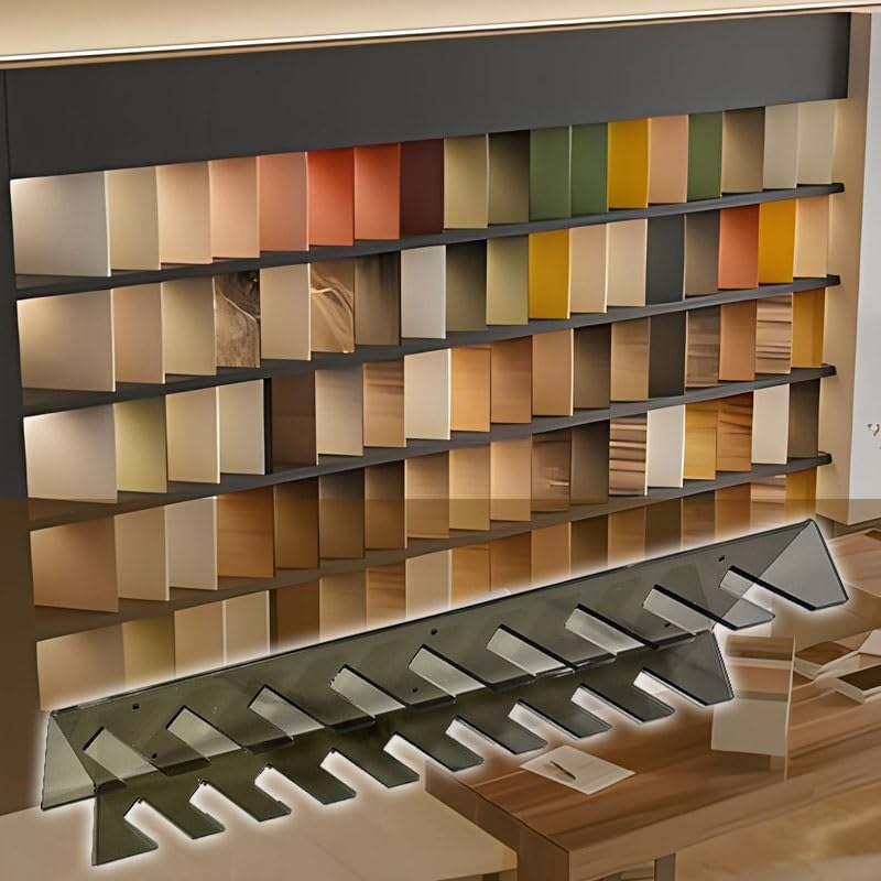 Présentoir de carreaux de sol acrylique et support de porte d'armoire à fentes