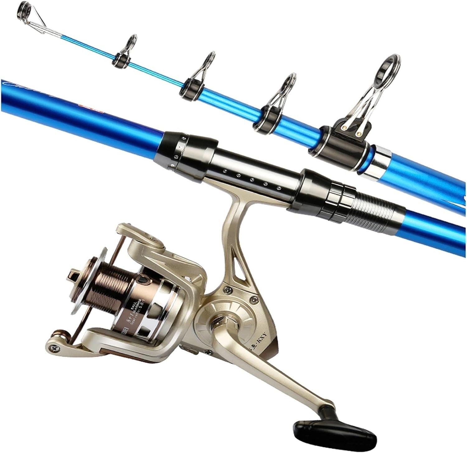 Canne à pêche canne télescopique et moulinet combo ELzEy 4.2M