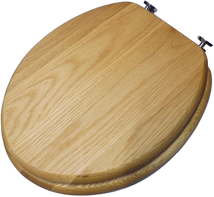 Heritage Oak Toilet Seat with Gold Hinges Amazon.co.uk DIY & Tools