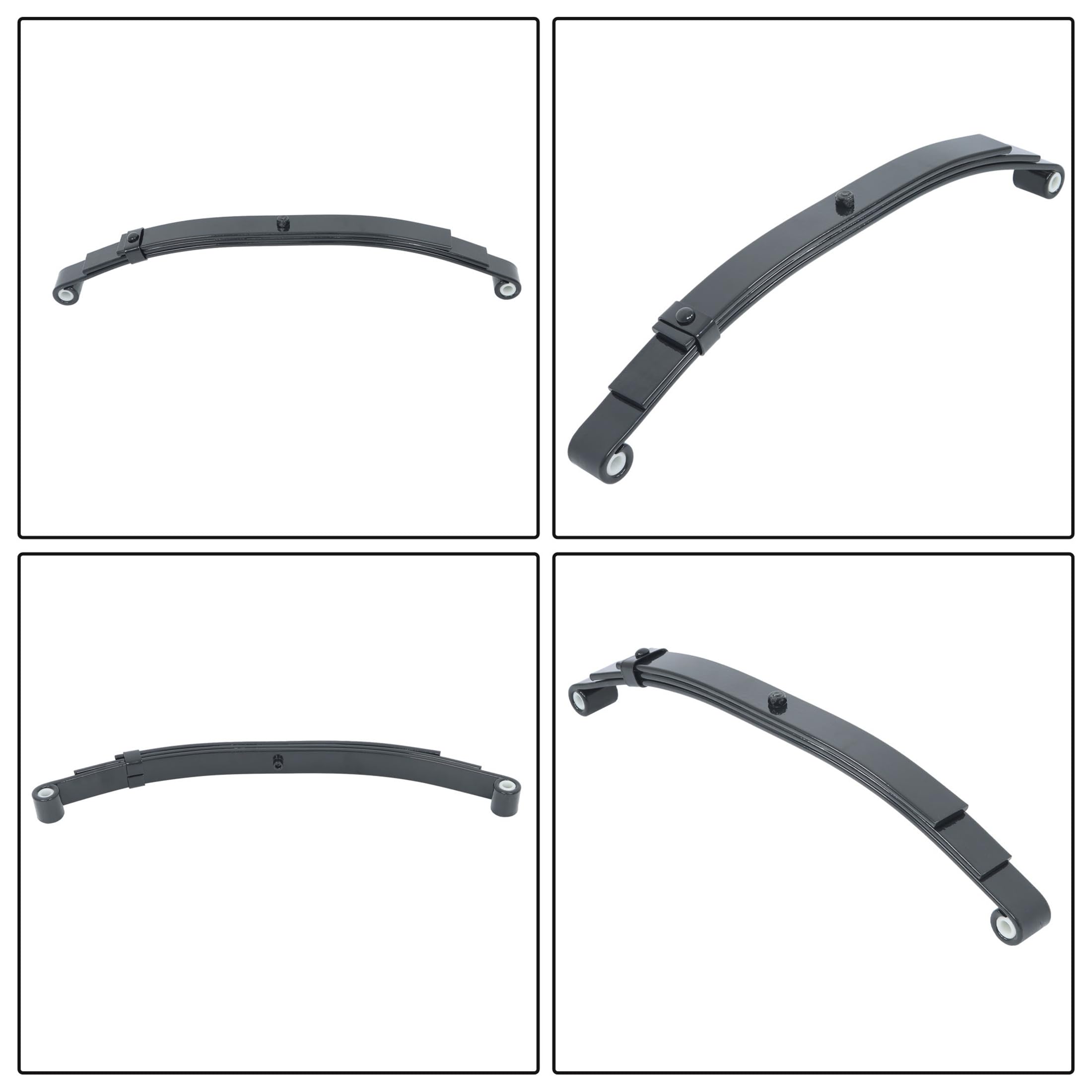 Thomletha 4000lbs Single Trailer Axle Suspension Kit - 3 Leaves 2000lbs Trailer Double Eye Spring U-bolt kit Hangers Kit Shackle Straps Kit