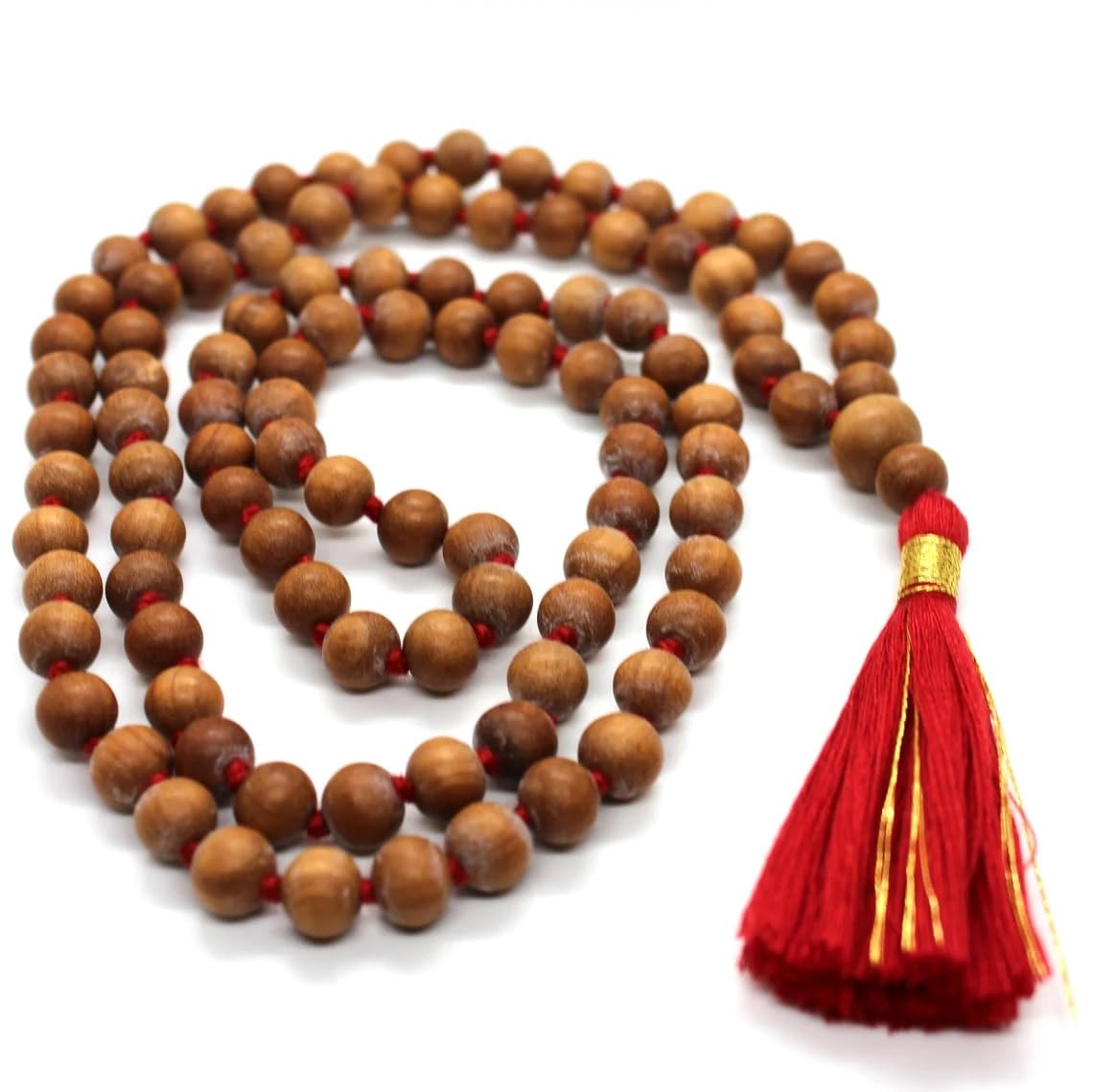 RDK Handcrafted Original White Sandalwood Mala Rosary Safed Chandan Jaapmala Wooden Knotted Japa Maala For Meditation Pooja Chanting Wearing Jewelry - 6 Mm Prayer Beads For Unisex Adult (B07ZHZF7P8) Amazon Price History, Amazon Price Tracker